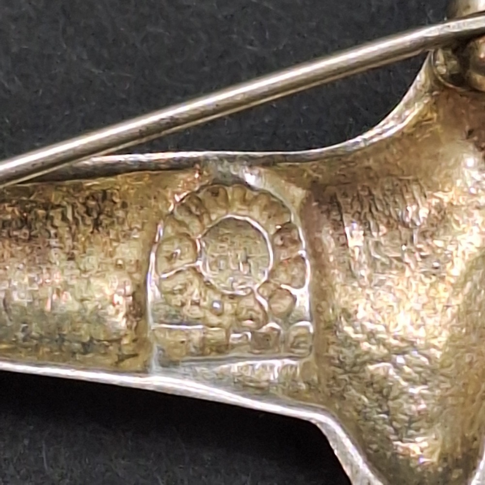 Vintage Mexico Sterling Silver Dachshund Weiner Dog Brooch Pin 9.26g - Picture 9 of 10